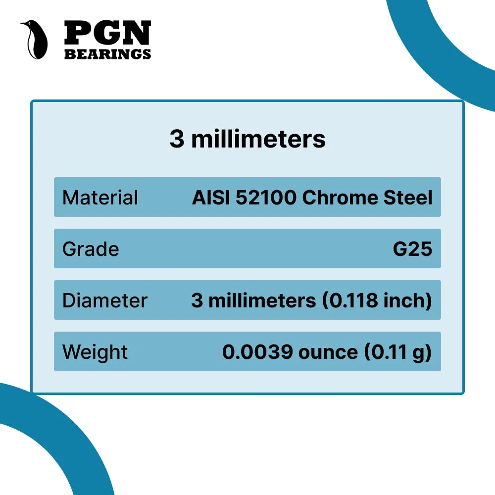 3mm G25 Precision Chrome Steel Bearing Balls
