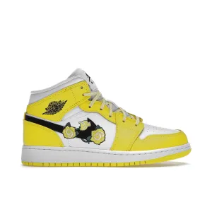 Air Jordan 1 Mid Dynamic Yellow Floral