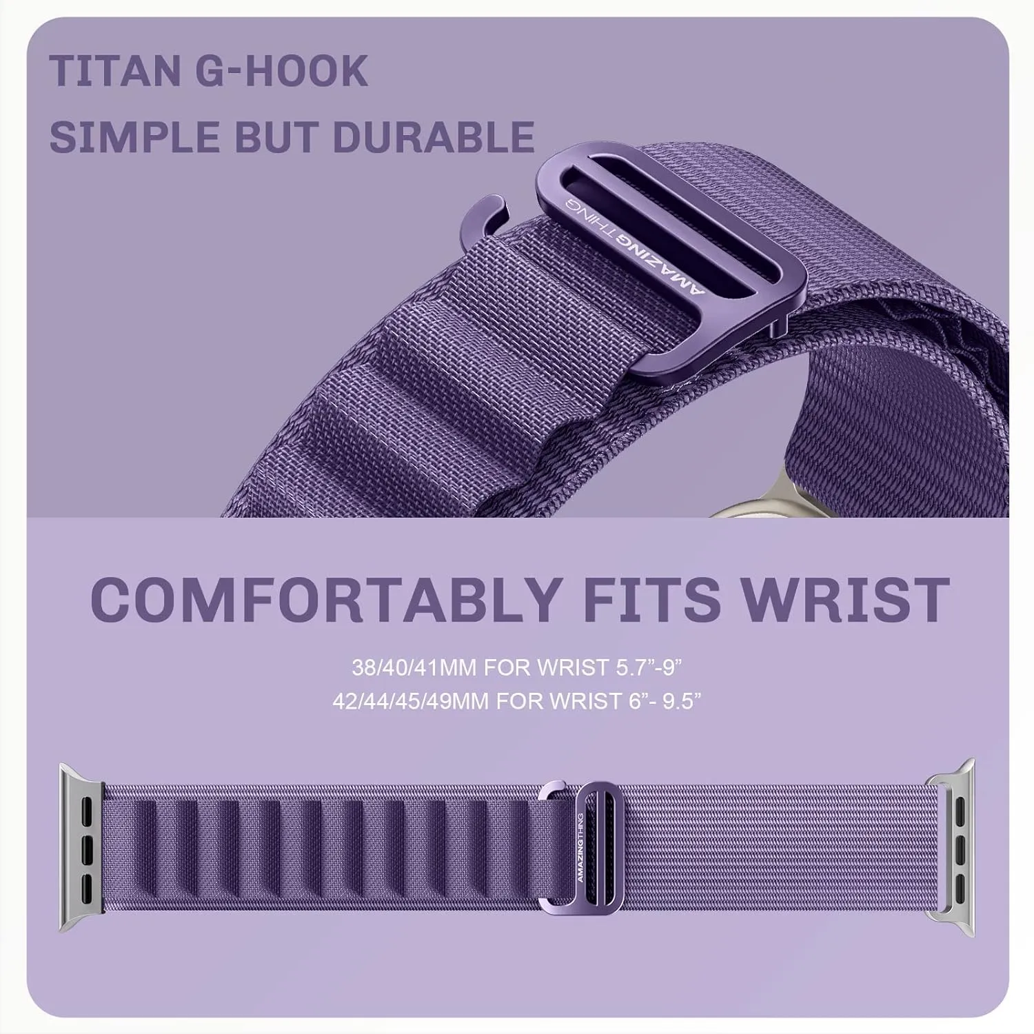 AmazingThing Titan Sports Strap for Apple Watch Ultra - Purple