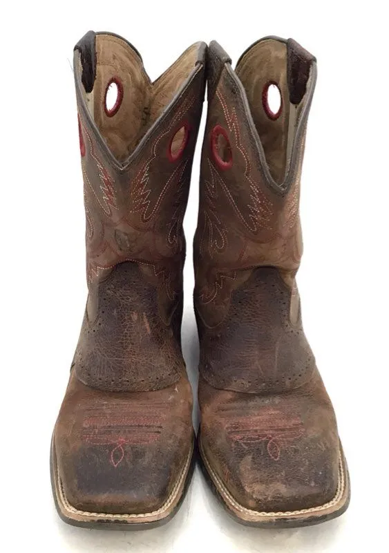 Ariat Boys Heritage Roughstock 10014101 Brown Leather Western Boots - Size 5.5
