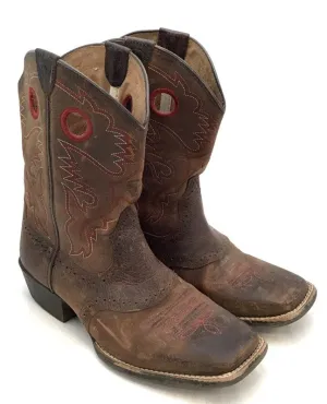 Ariat Boys Heritage Roughstock 10014101 Brown Leather Western Boots - Size 5.5