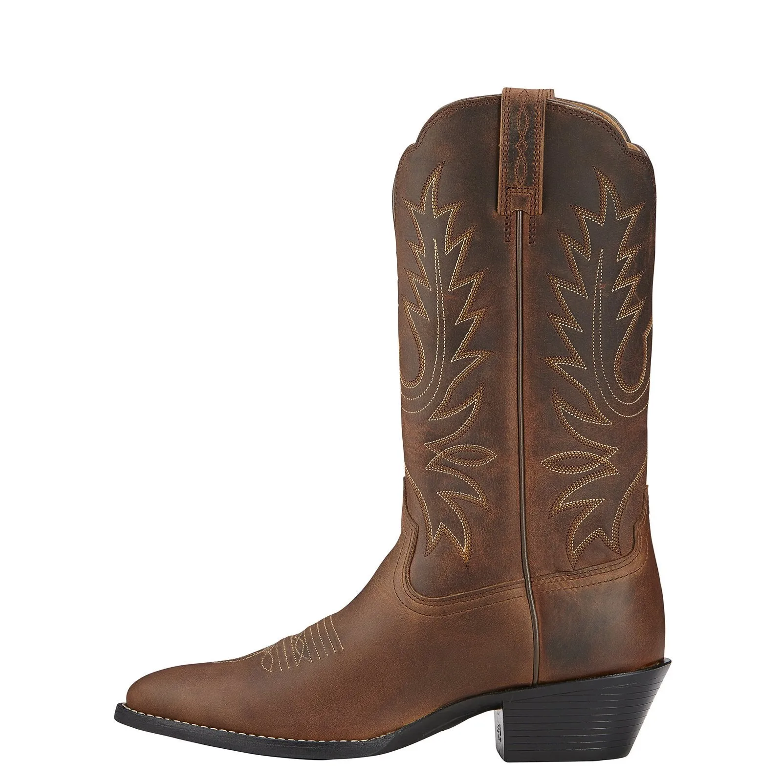 Ariat Women's Heritage Western R Toe Brown Distressed