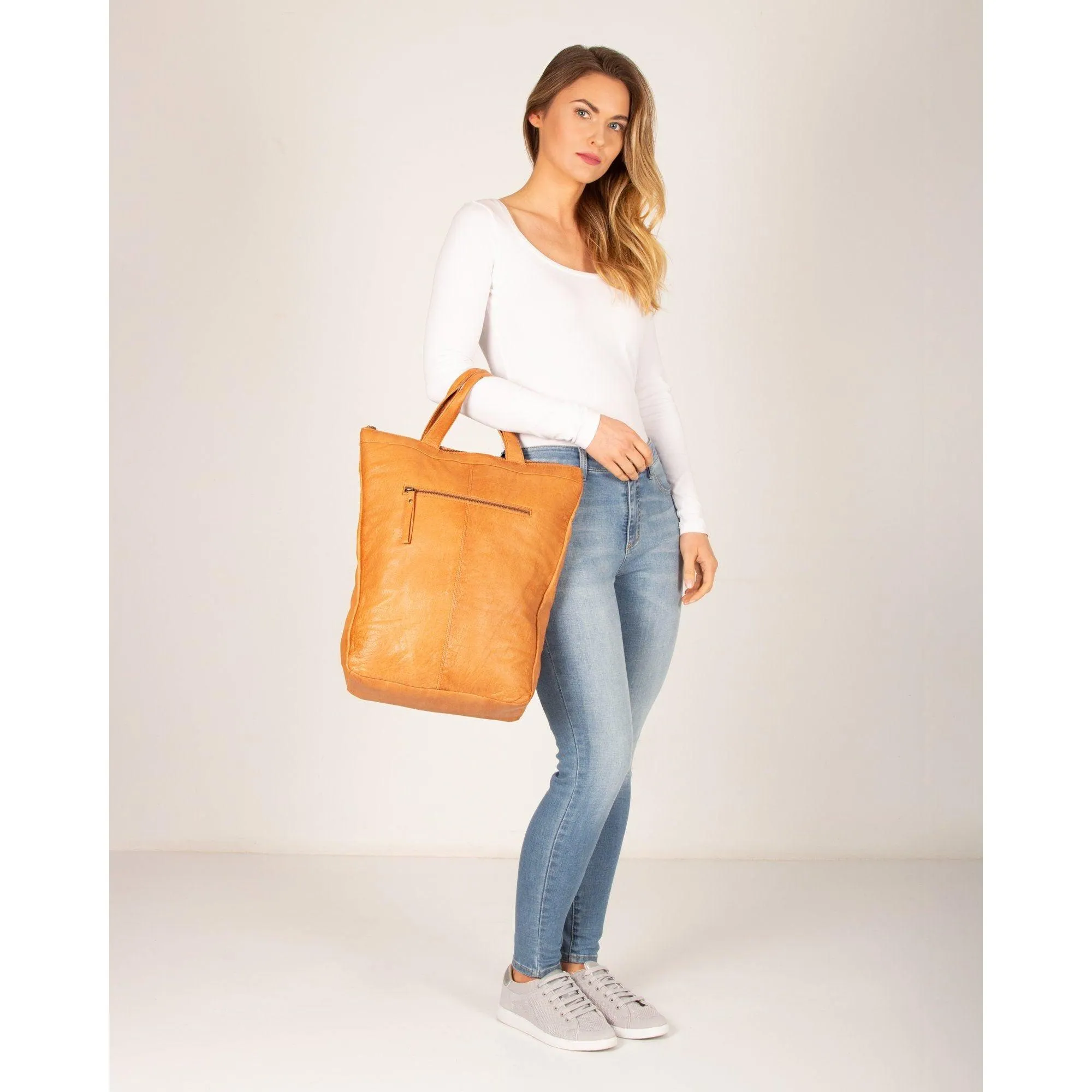 Belmont Sleek Leather Backpack