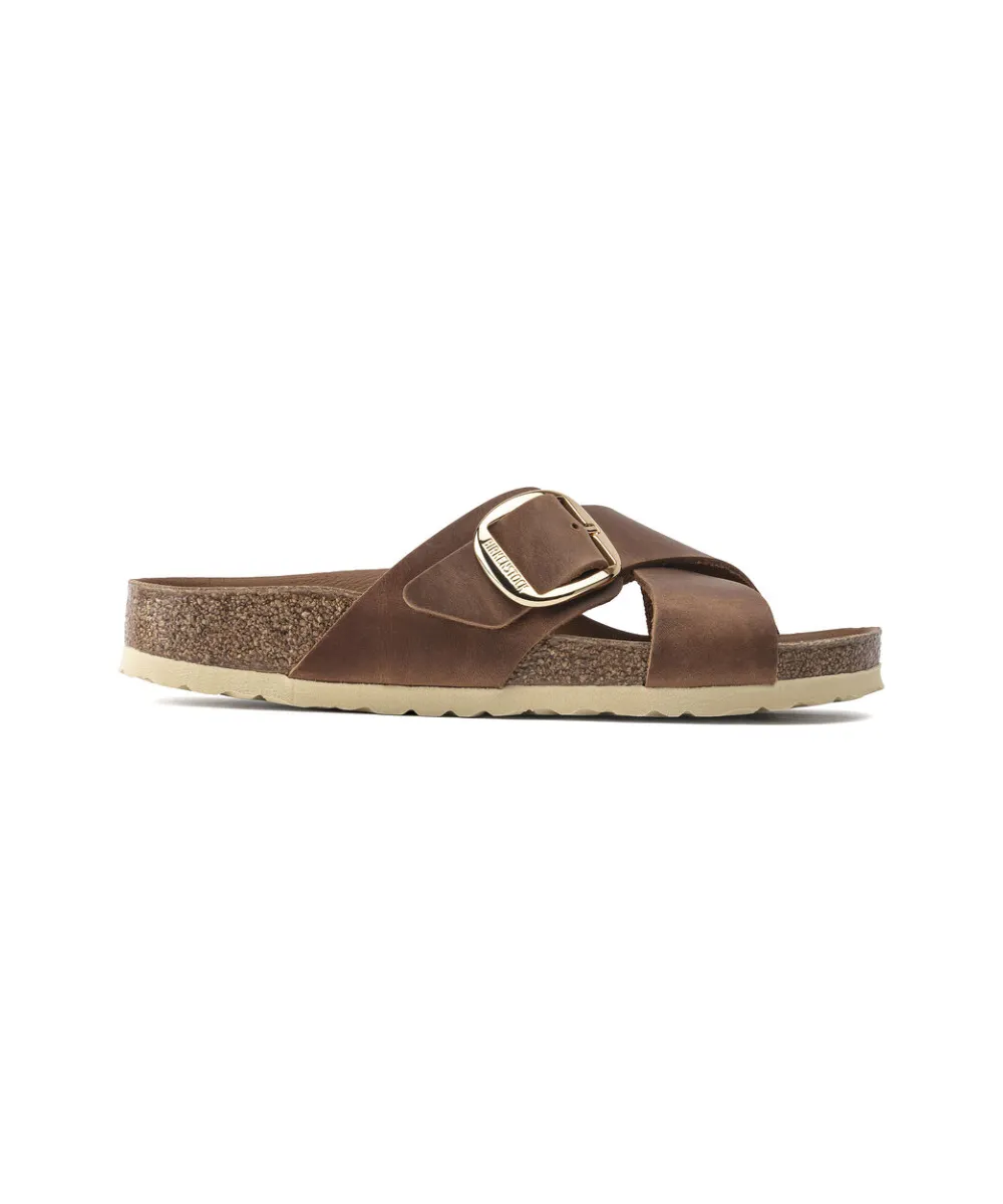 BIRKENSTOCK SIENA BIG BUCKLE NARROW FIT IN COGNAC