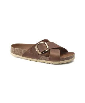 BIRKENSTOCK SIENA BIG BUCKLE NARROW FIT IN COGNAC