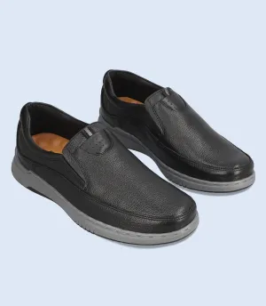 BM6707-BLACK-Men Moccasin