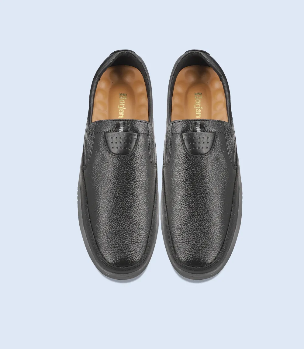 BM6707-BLACK-Men Moccasin