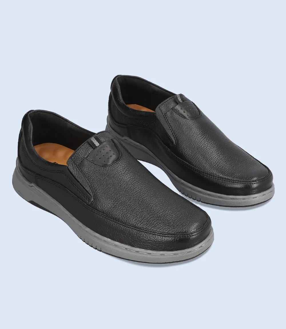 BM6707-BLACK-Men Moccasin