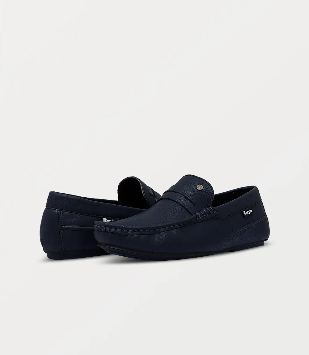 BM6793-NAVY-Men Moccasin