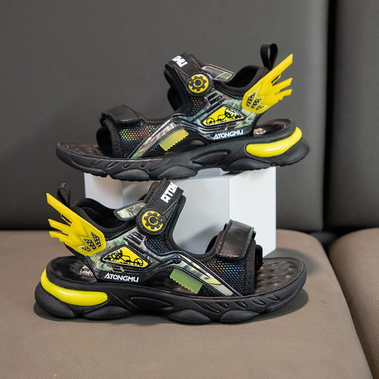 Boys Girls Sandals Open-toe Adjustable Straps Summer Outdoor Sport Sandals Kids Athletic Water Shoes Girls Dress Sandals
