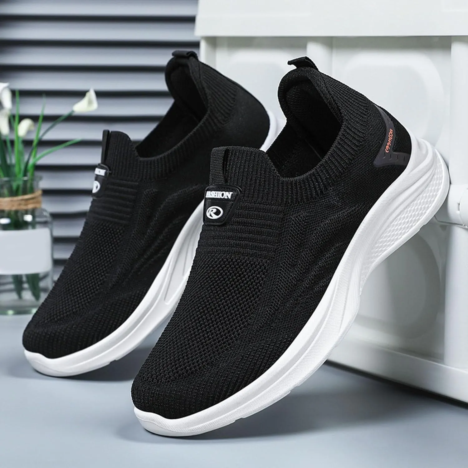 Breathable Mesh Men's Slip on Shoes Lightweight Comfortable Sole Sneakers for Athletic Training, Jogging & Casual Outdoor Activities Summer Spring Daily Work Fashionalbe Footwear Men