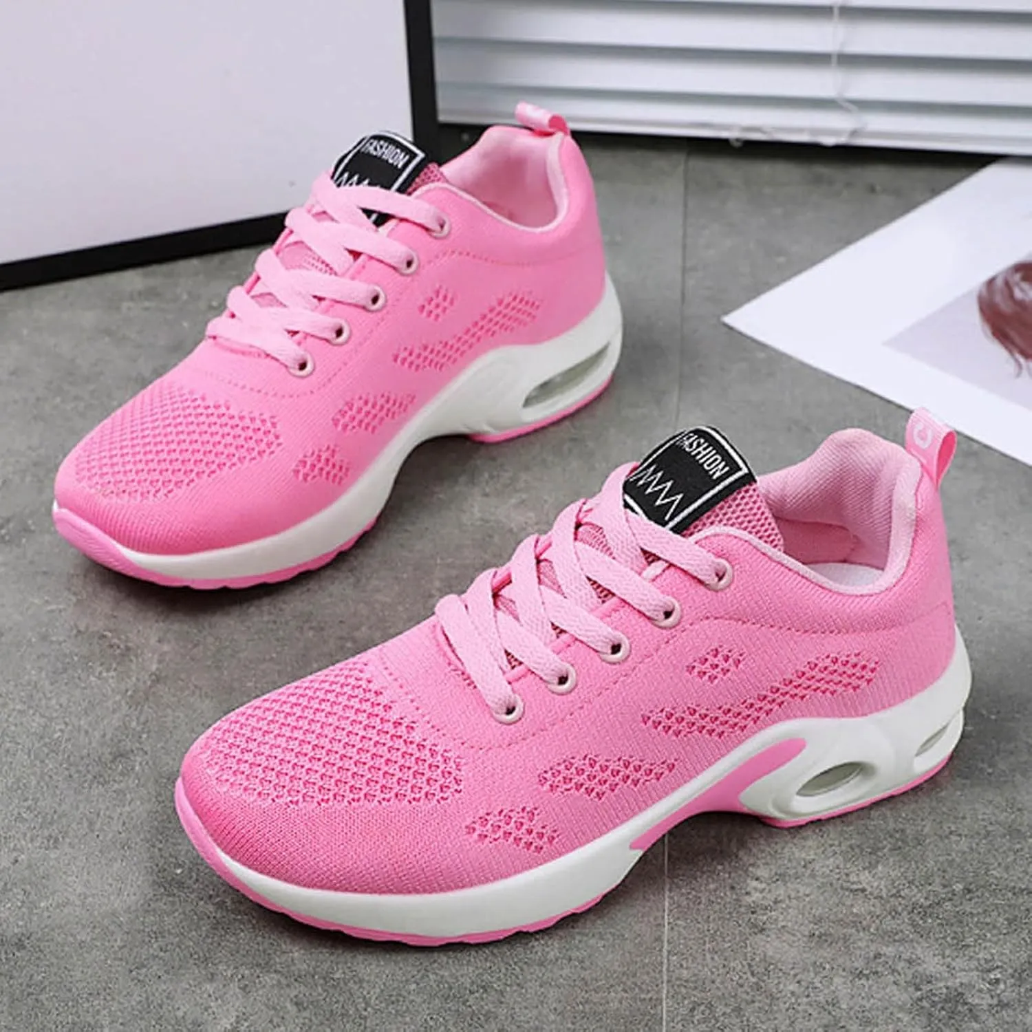Cathalem Orthopedic Sneakers for Women Air Cushion Running Shoes Lightweight Tennis Walking Shoes Mesh Breathable Sneakers