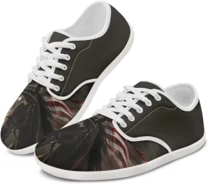 chaqlin Horse Sneaker Classic Lace-Up Low Top Tennis Shoes Wide Flat Running Walking Sneaker Non Slip Barefoot Shoe