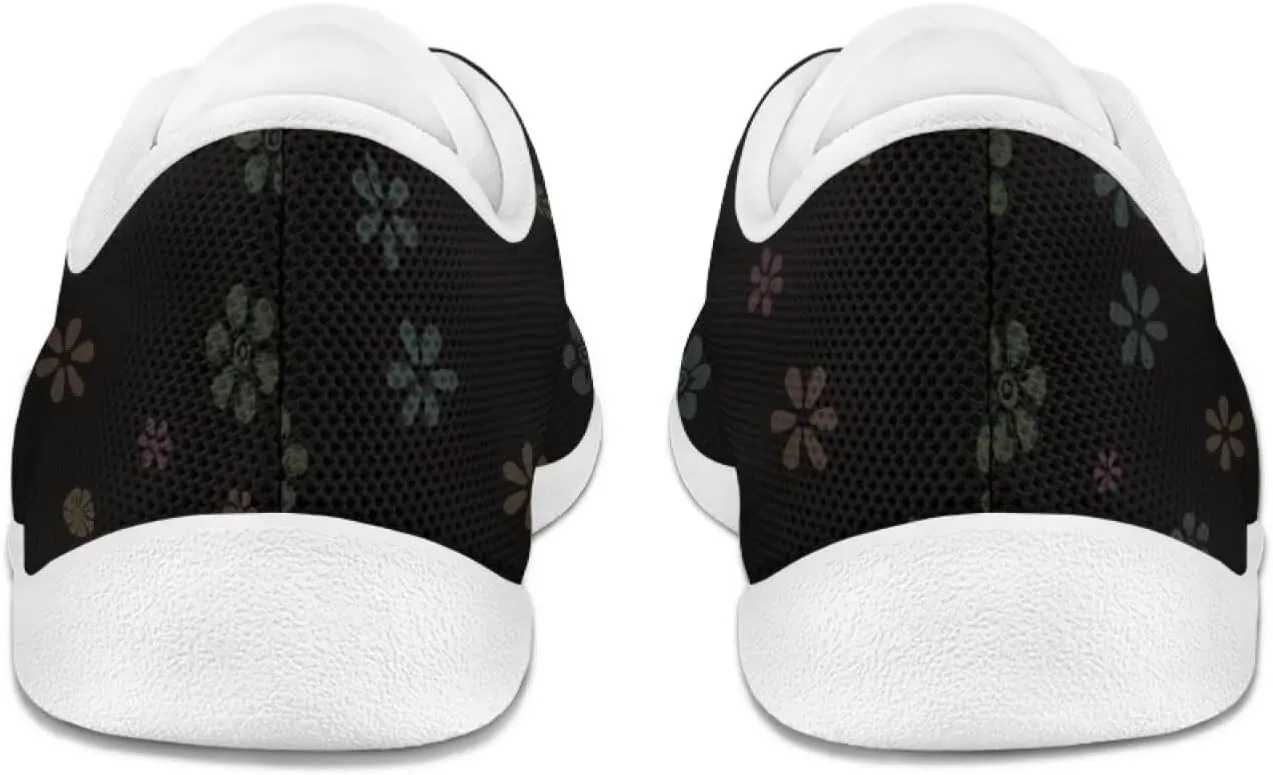 chaqlin Skull Women's Shoes Walking Lightweight Tennis Low Top Fashion Sneaker Classic Lace Up Breathable Sneakers