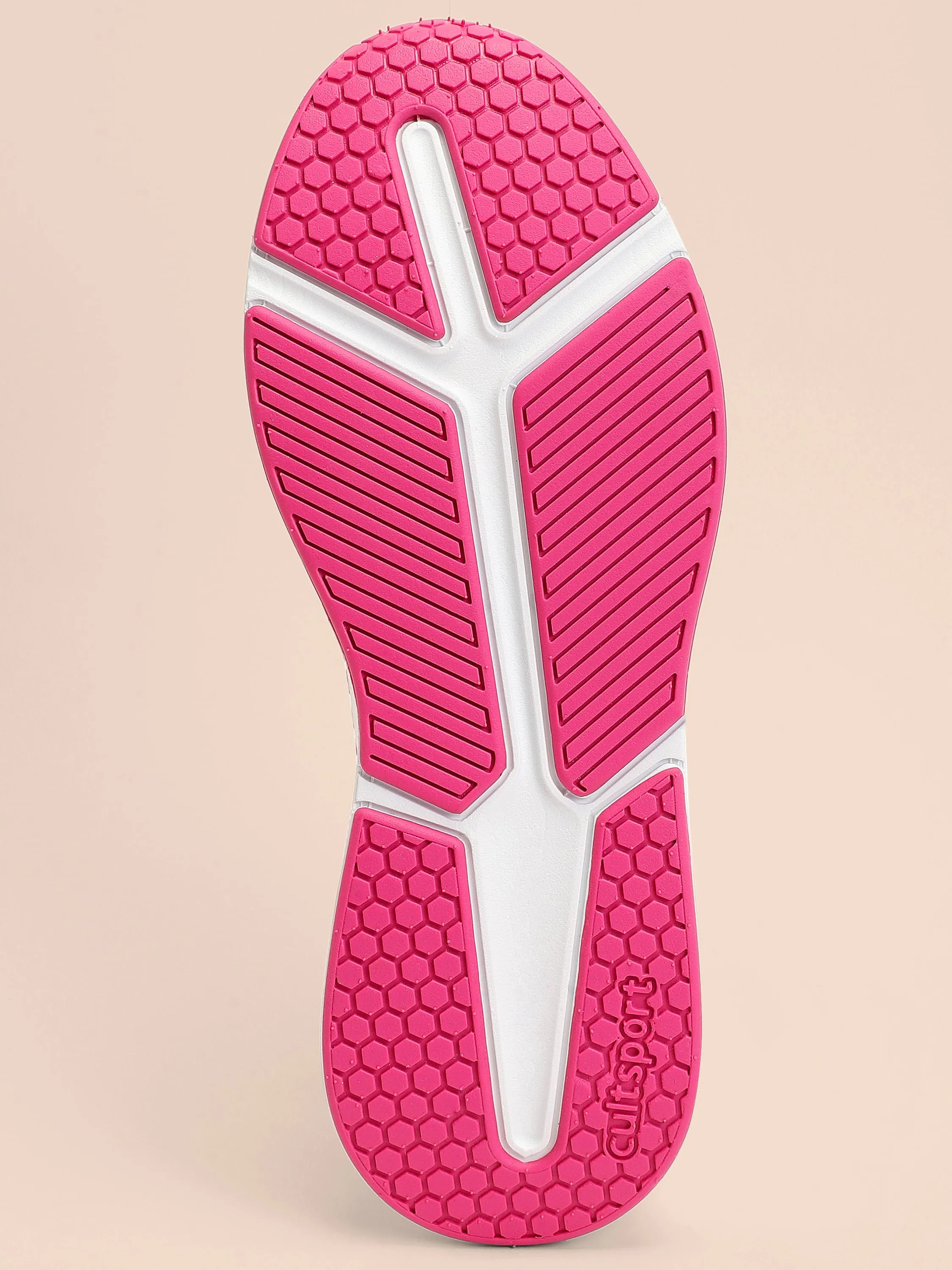 Comfort Women Running Shoes - White/Red