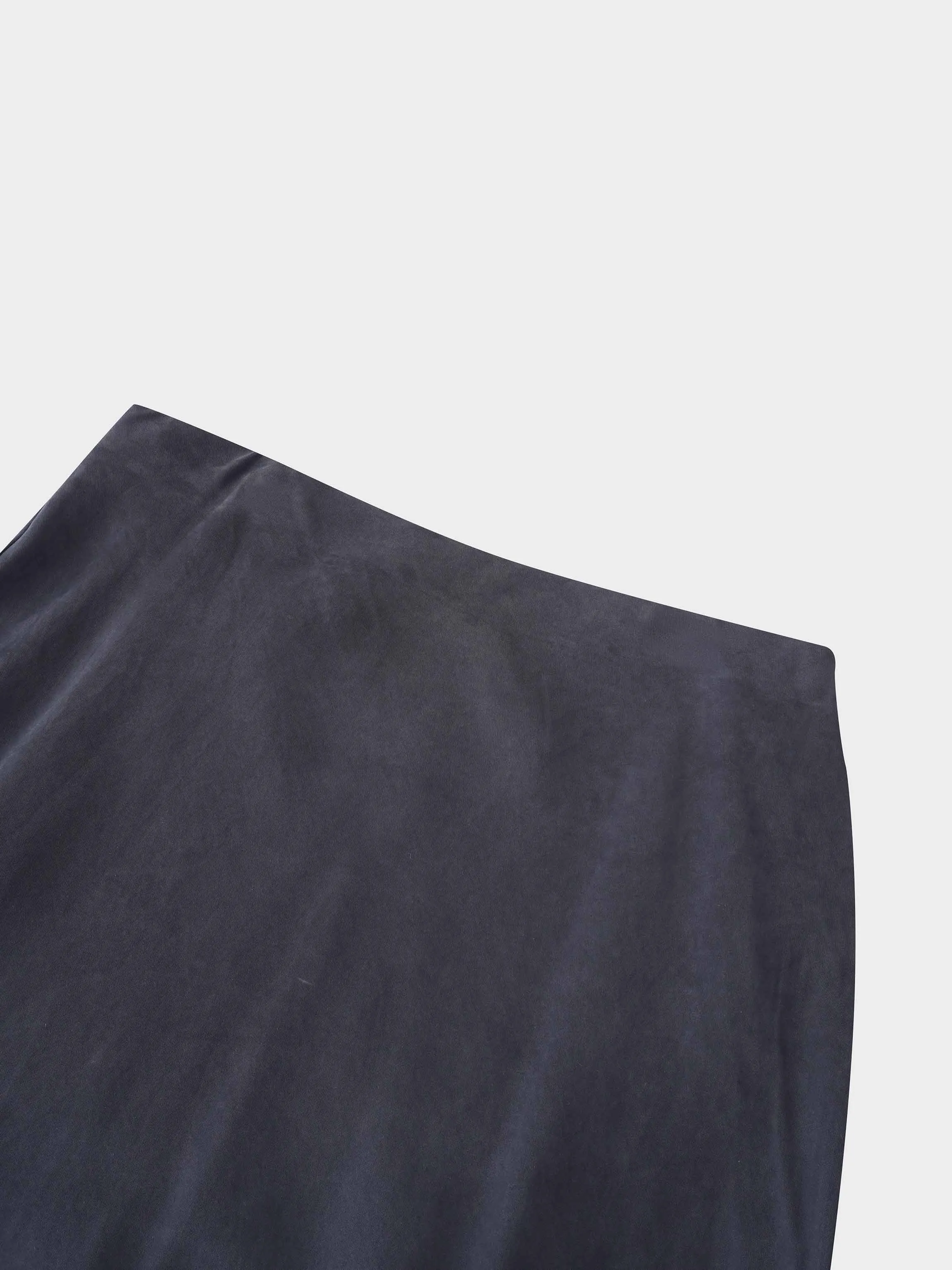Cupro Slip Skirt-Black