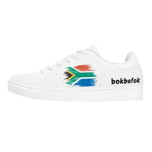 D27 Low-Top Synthetic Leather Sneakers - White