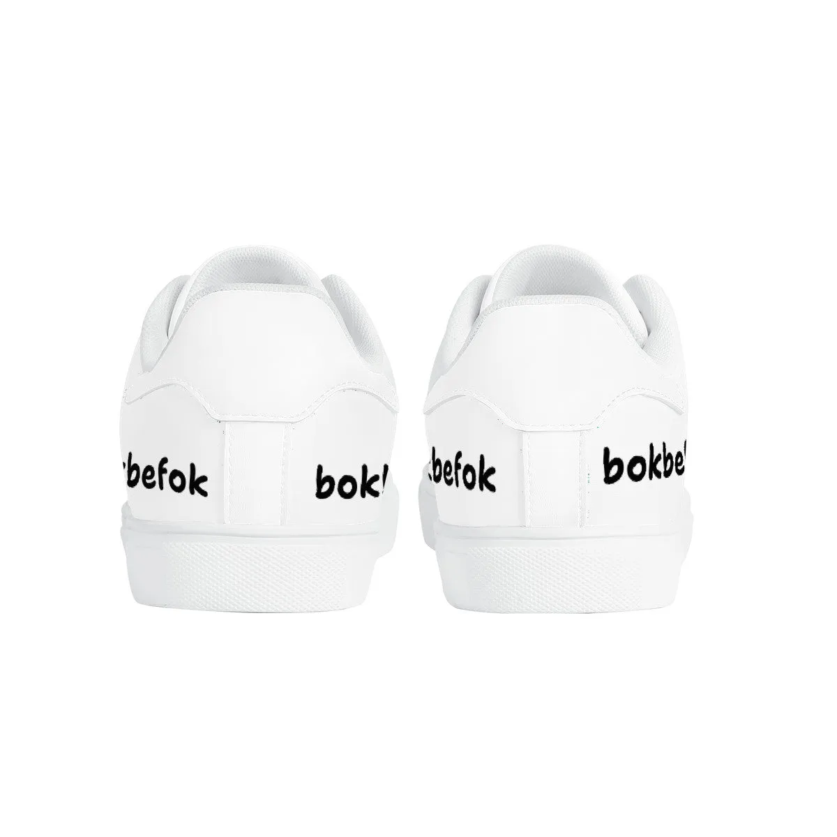 D27 Low-Top Synthetic Leather Sneakers - White