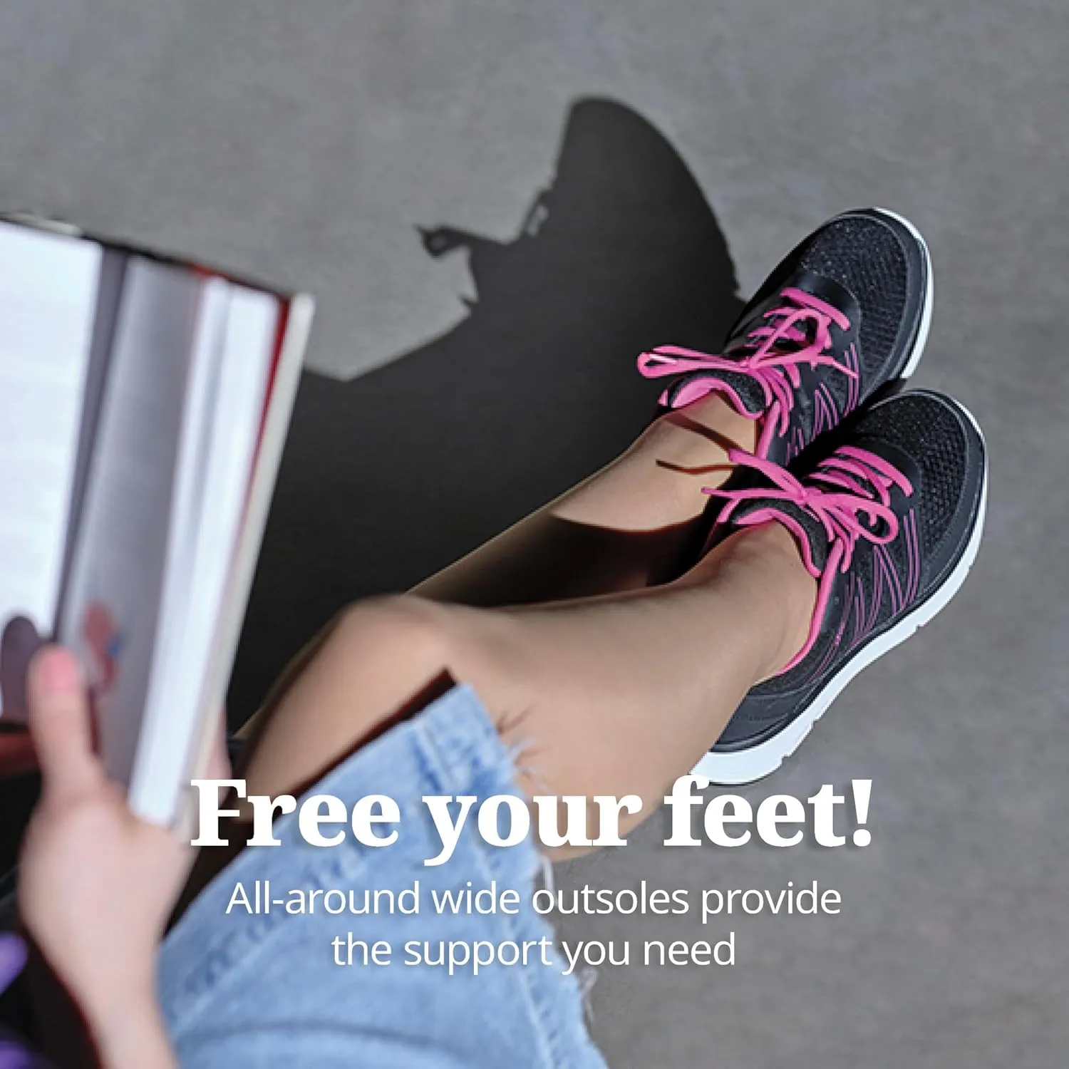 Diawin Wide Shoes for Women  Wide Toe Box, Smooth Interior, Breathable Design, Extra Depth  Perfect for Hallux, Sensitive, Swollen, Diabetic Feet, All-Day Comfort, Lightweight Walking & Foot Support