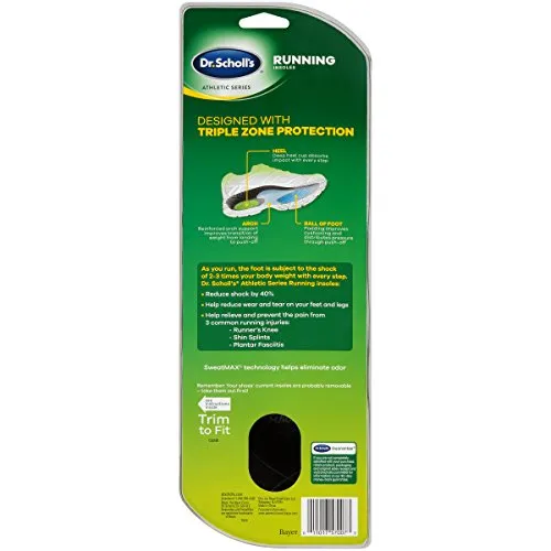 Dr. Scholl’s Athletic Series Running Insoles for Men, Large, 1 Pair, Size 10.5-14
