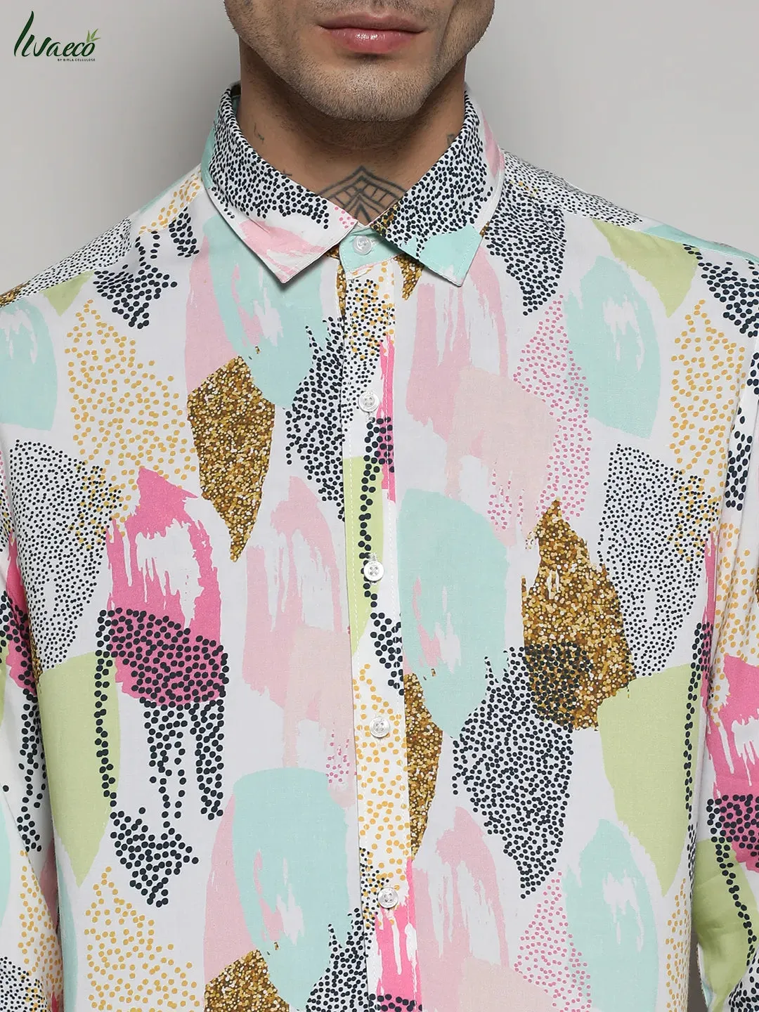 Ecoliva Abstract Dotted Shirt