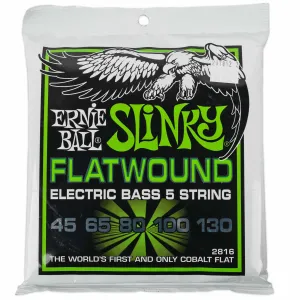 ERNIE BALL REGULAR SLINKY COBALT FLATWOUND 45-130 5 STRING
