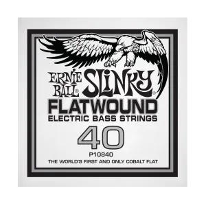 Ernie Ball10840EB Slinky Flatwound Electric Bass String - .040