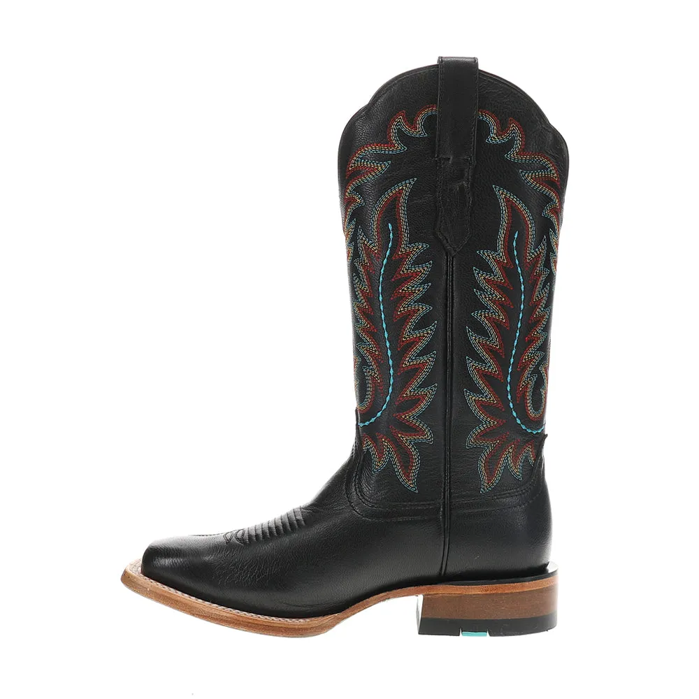 Frontier Tilly Embroidered Square Toe Pull On Cowboy Boots