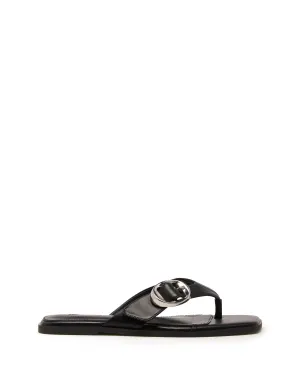 Gallery Thong Sandal Black Smooth