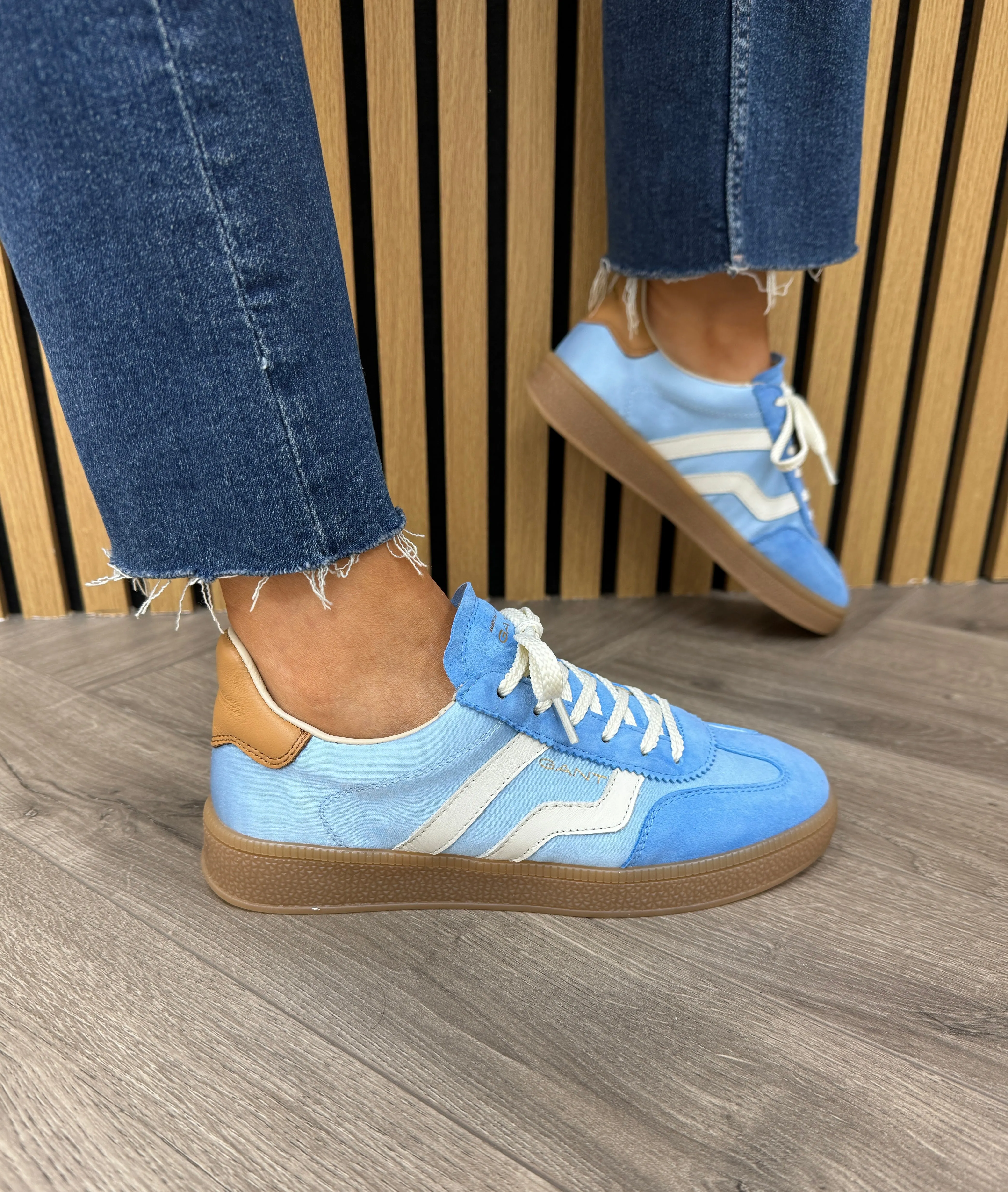 Gant (SS25) Cuzima Gum Sole Trainer With Satin Insert - Light Blue/Azur Blue (GT4)