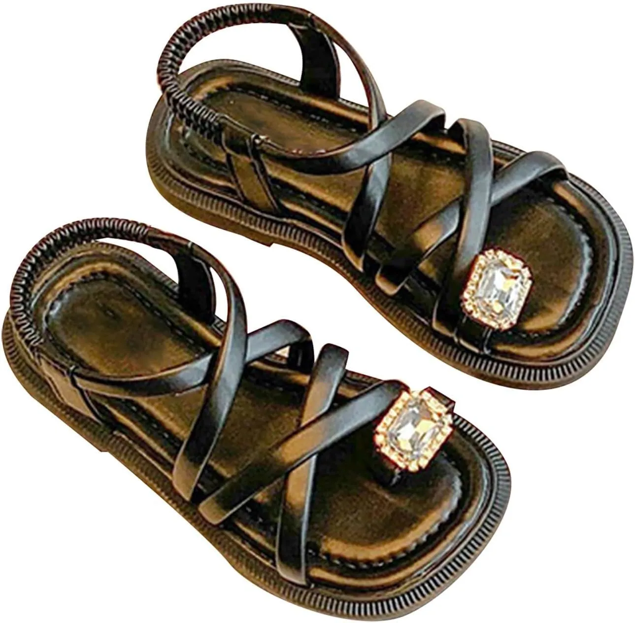 Girls Sandals Open Toe Cute No Heels Dress Sandals Strappy Design Summer Shoes Toddler/Little Kid/Big Baby Mesh