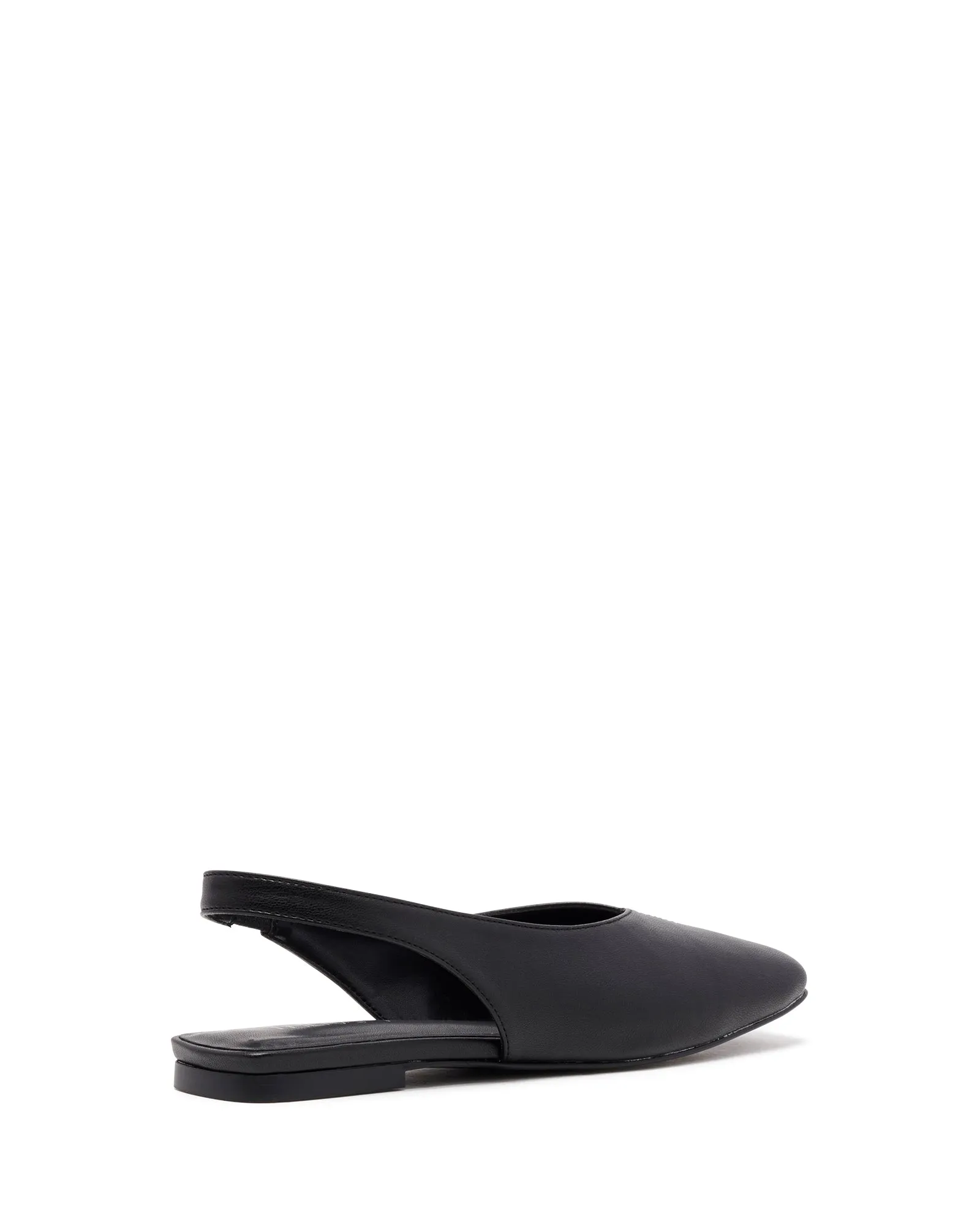 Graze Slingback Flat Black Smooth