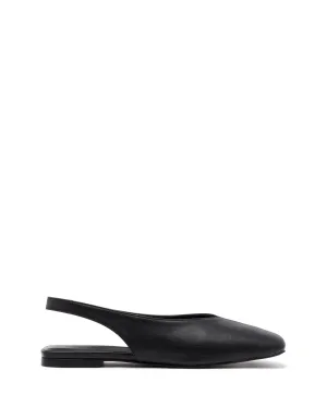 Graze Slingback Flat Black Smooth