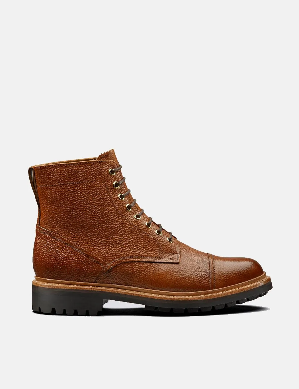 Grenson Joseph Boot (Hand Painted Grain) - Mahogany Tan
