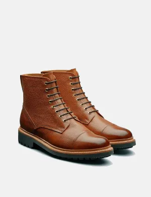 Grenson Joseph Boot (Hand Painted Grain) - Mahogany Tan