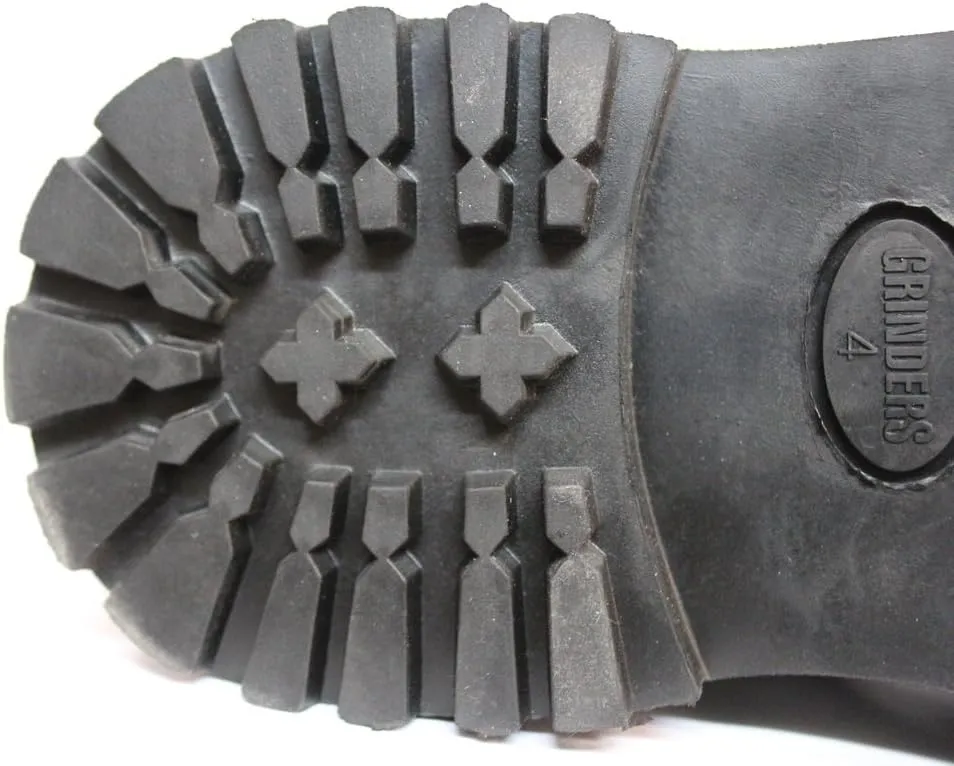 Grinders Herald 2015 Matte Finish Black Unisex Safety Steel Toe Cap Military Punk Boots