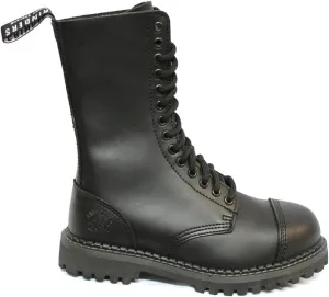 Grinders Herald 2015 Matte Finish Black Unisex Safety Steel Toe Cap Military Punk Boots