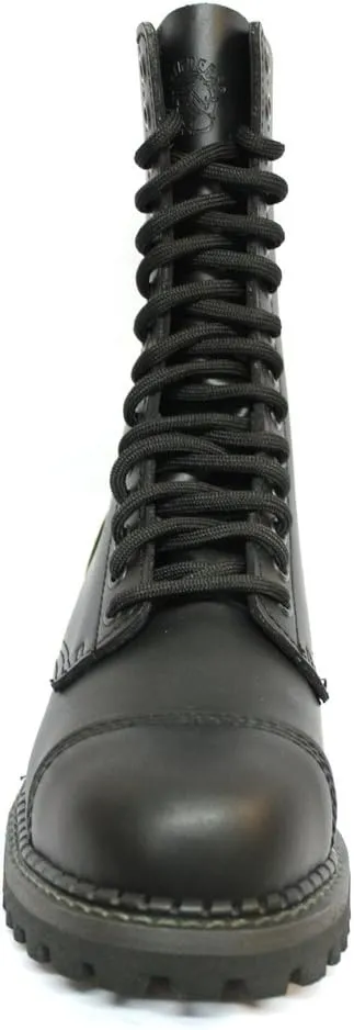 Grinders Herald 2015 Matte Finish Black Unisex Safety Steel Toe Cap Military Punk Boots