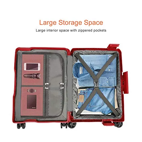 Hardside Spinner Wheel Luggage, Carry-On Travel Suitcase 20"