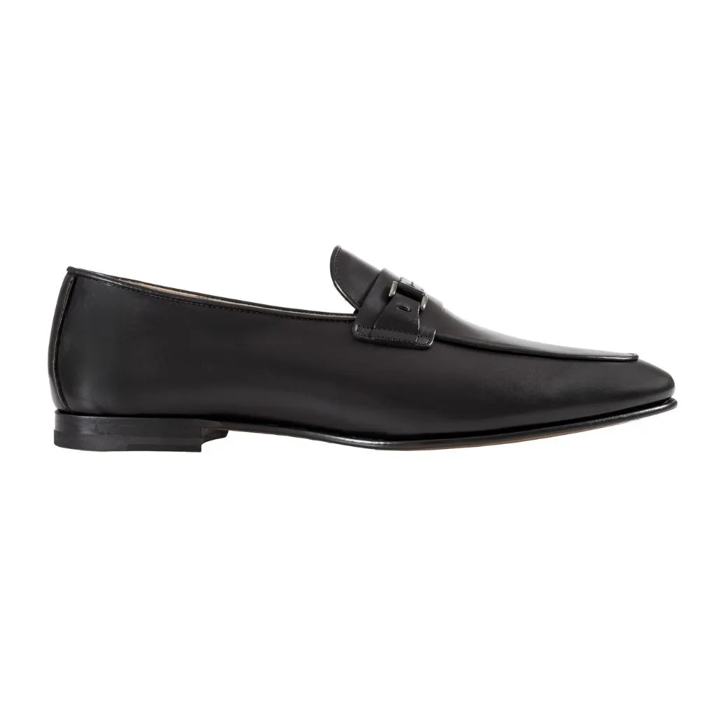 HENRY SARTORIAL Calf Leather Moccasin BLACK