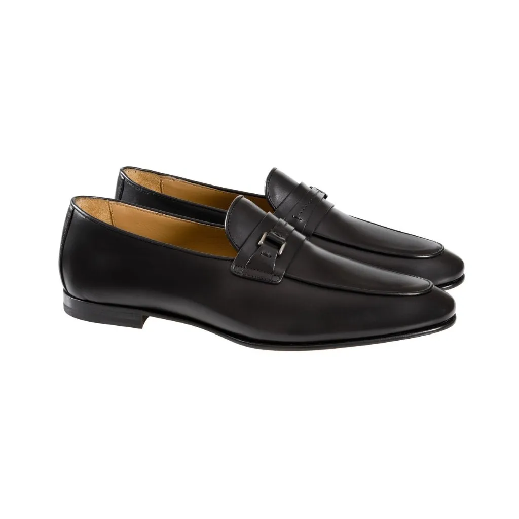 HENRY SARTORIAL Calf Leather Moccasin BLACK