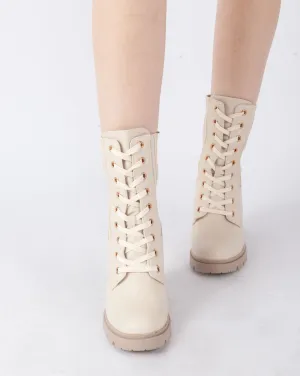 Heritage Ankle Boots - Beige