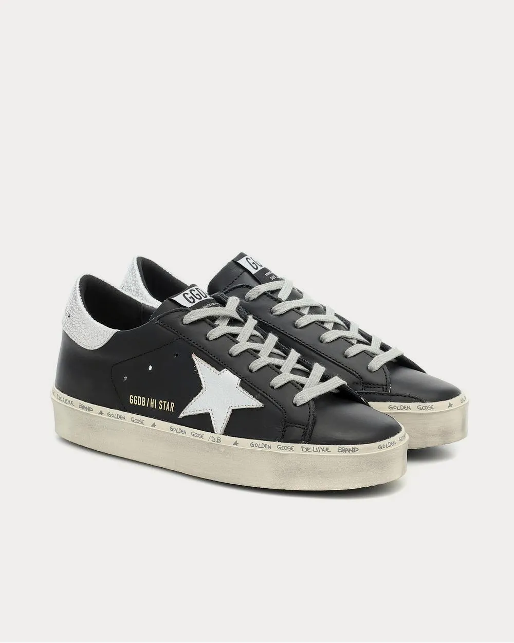 Hi Star Leather Black Low Top Sneakers
