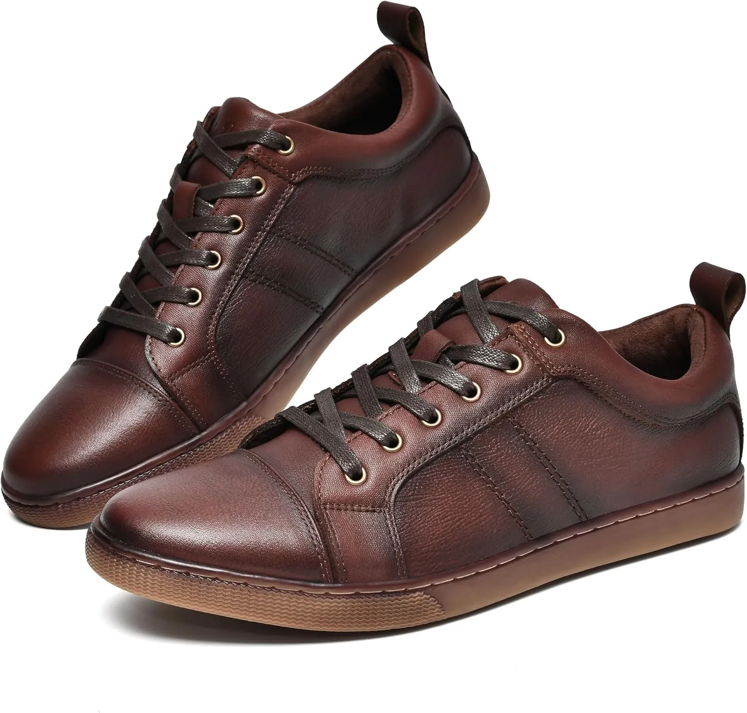 Holy dove Mens Casual Leather Sneakers Slip On Tennis Walking Skateboarding Shoes for Men Daily Comfortable Fashion Shoe