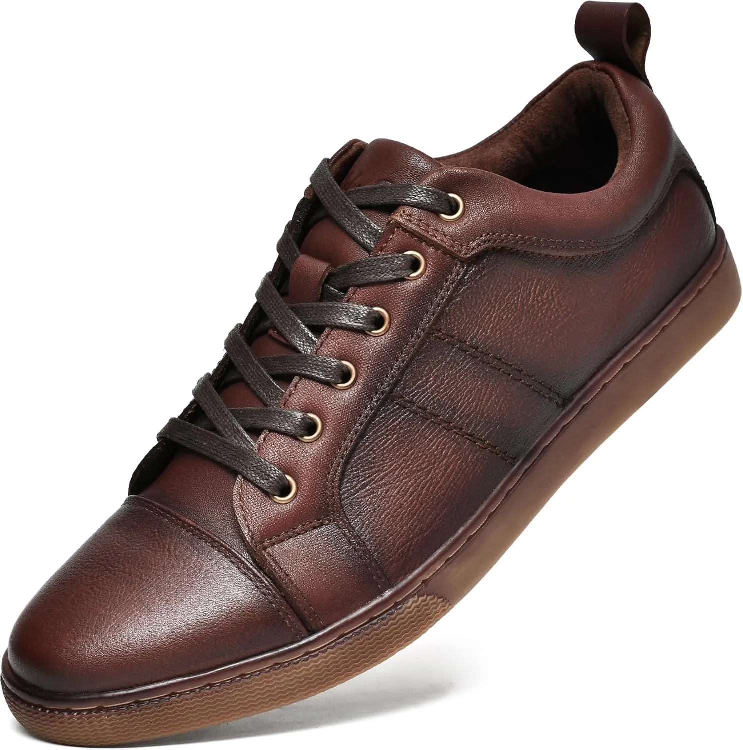 Holy dove Mens Casual Leather Sneakers Slip On Tennis Walking Skateboarding Shoes for Men Daily Comfortable Fashion Shoe