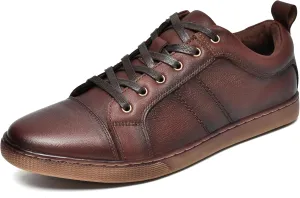 Holy dove Mens Casual Leather Sneakers Slip On Tennis Walking Skateboarding Shoes for Men Daily Comfortable Fashion Shoe