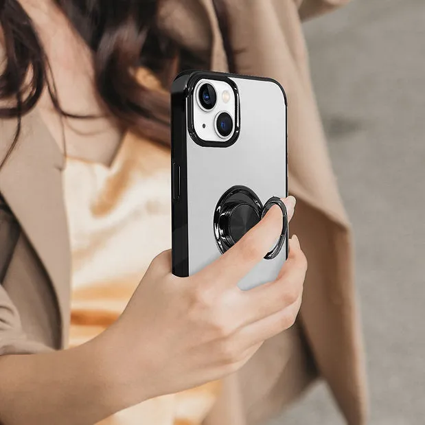 HYPHEN AXIO Clear Ring Case for iPhone 14 Plus - Black