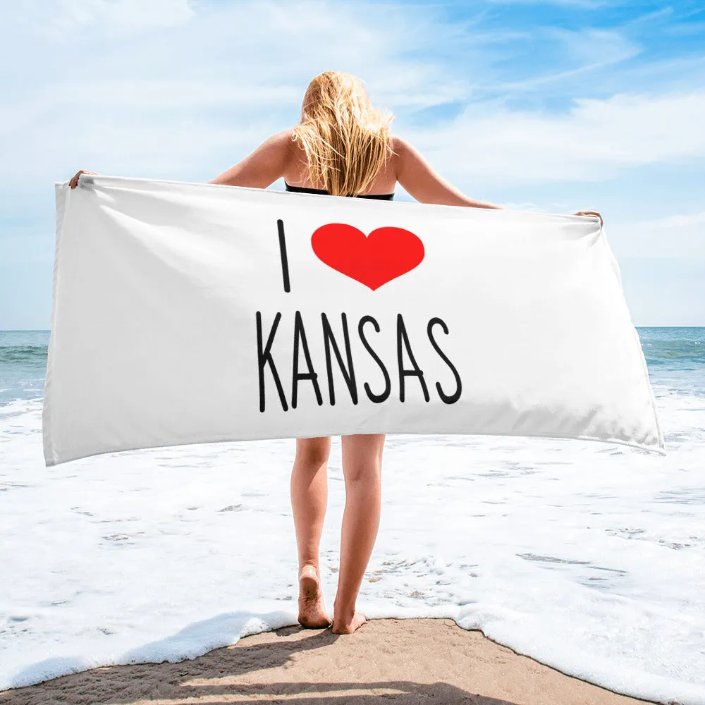 I Love KANSAS Towel