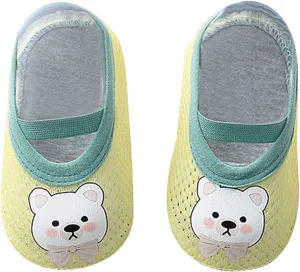 Infant Boys Girls Animal Prints Cartoon Socks Toddler Breathable Mesh The Floor Socks Barefoot Toddler Boys Dress Shoes