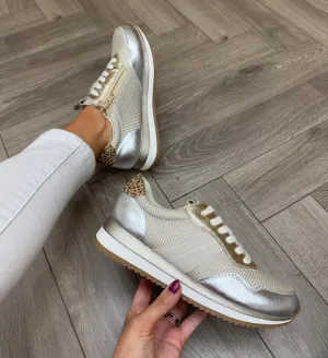 Jana (SS25) Metallic Trainer With Inside Side Zip 23782 - Metallic Comb (J3)